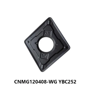 100% Оригинальные Твердосплавные пластины CNMG12 CNMG120408-WG YBC252 для обработки Стали CNMG 120408 Токарные Инструменты Токарный Резак