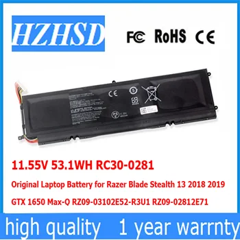 11,55 V 53.1WH RC30-0281 Оригинальный Аккумулятор для ноутбука Razer Blade Stealth 13 2018 2019 GTX 1650 Max-Q RZ09-03102E52-R3U1 RZ09-0281