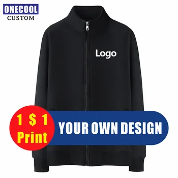 12 Однотонных осенне-зимних толстых курток С логотипом на заказ, Фирменная вышивка команды, Индивидуальный дизайн ONECOOL