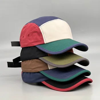2022 Новая бейсболка для женщин и мужчин, летняя модная пятицветная кепка с отстрочкой, повседневная кепка для мальчиков и девочек, шляпа в стиле хип-хоп, шляпы