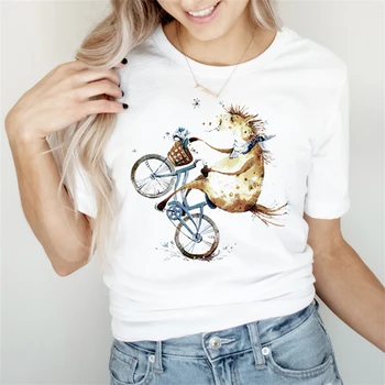 2023 Новая футболка, Женский Ежик с Одуванчиком, Женская футболка, Летняя Кавайная футболка, Легкие футболки с круглым вырезом для девочек