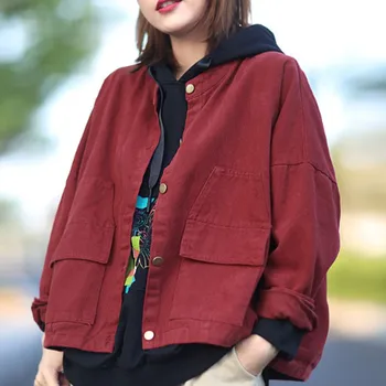 2023 Осеннее Новое Однобортное пальто с длинными рукавами в Корейском стиле с карманами, Свободная женская куртка для отдыха, однотонная универсальная