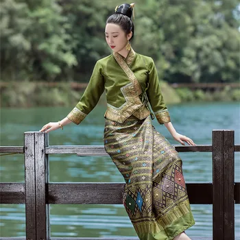 2023, Таиланд, платье, фотография, танец, женская элегантная традиционная одежда, дорожное платье, сценическое представление, фестивальный костюм a323