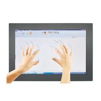 21,5 22-дюймовый Промышленный Металлический Каркасный Настенный Встроенный ЖК-дисплей с Резистивным Сенсорным управлением All in One PC Small Touch Screen Monitor