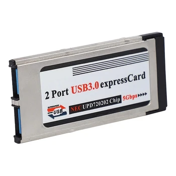 2X Высокоскоростной Двойной 2 Порта USB 3.0 Express Card 34 мм Слот Express Card PCMCIA Конвертер Адаптер Для Ноутбука Notebook