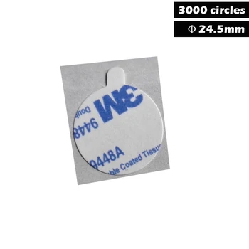 3000 кругов, 9448 белая круглая наклейка, диаметр = 24,5 мм. 20 кругов/ лист (150 листов) 3 м с удаляемым ухом