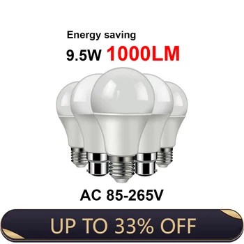 A60 lampara led 220v 110v лампы накаливания E27 B22 9,5 Вт 1000лм с высоким люменом освещение для гостиной светодиодные лампы для дома для дома