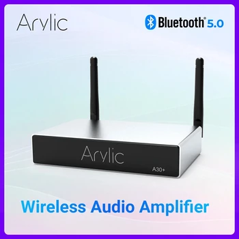 Arylic A30 + Wi-Fi и Bluetooth 5,0 Усилитель мощности звука 30Wx2 Мини Hi-Fi Стерео Беспроводной Аудио Усилитель Домашний Цифровой Мультирум