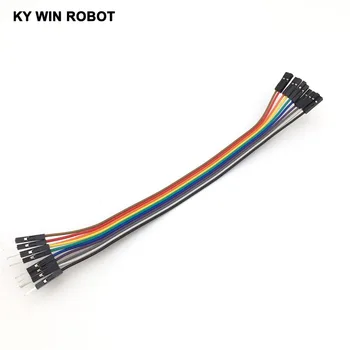 DuPont line 10шт 20 см 2,54 мм 1p-1p Контактный разъем от Женщины к Мужчине Цветной Макетный кабель Перемычка Для Arduino