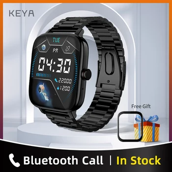 KEYA Смарт-Часы Мужские Bluetooth Ответ на вызов IP67 Водонепроницаемый Спортивный Режим DIY Циферблаты Напоминание Сообщений Женские Часы для Android iOS Новые