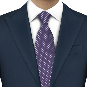 LYL 7 см 2023, Элегантные галстуки с фиолетовым принтом в горошек, роскошные Брендовые аксессуары, Шелковый Галстук, подарки для Жениха Для мужчин, Бесплатная доставка