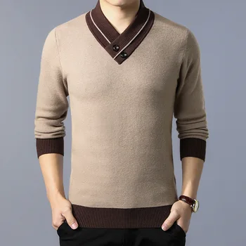 MRMT 2023 Брендовый Зимний Новый мужской свитер, вязаная рубашка, утолщенный лацкан Для мужского свитера, вязаная рубашка