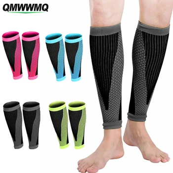 QMWWMQ 1 пара Компрессионных рукавов для икр для мужчин и женщин - Носки для поддержки икр, компрессионные носки для голени и облегчения боли в икрах