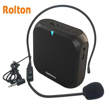 Rolton K400 Портативный усилитель голоса, Усилитель для Мегафона, 4 Цвета, Портативный Проводной мини-аудио Динамик, FM-радио, MP3, Обучение учителей
