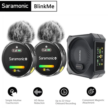 Saramonic BlinkMe Беспроводной Петличный Микрофон для Камеры iPhone ПК Android Профессиональный Нагрудный Микрофон YouTube Запись Видеоблога