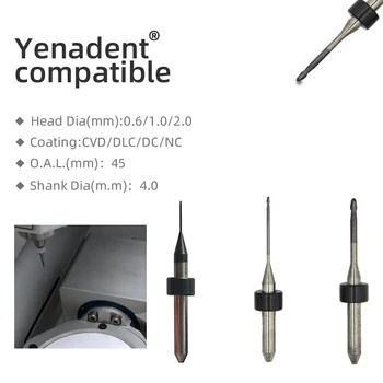 Smilezir Yenadent D10 CADCAM Фрезерный бур для фрезерования циркониевых блоков, стеклокерамических металлических стоматологических материалов