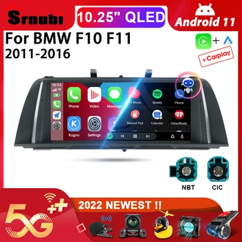 Srnubi Android 11,0 Автомобильный Радиоприемник для BMW 5 Серии F10 F11 2011-2016 CIC NBT 2Din 10,25 