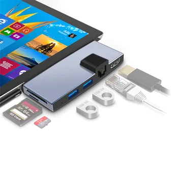 usb 3,0 кардридер-концентратор 4K HDMI Multi USB Splitter 3 USB3.0 адаптер для SD/TF micro SD для Microsoft Surface Pro 4/5/6