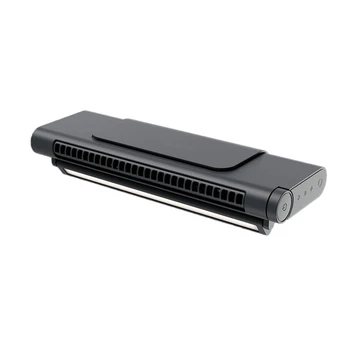 USB-вентилятор для экрана с зажимом для офисного портативного компьютера, мощный подвесной вентилятор для экрана (черный, 1 комплект)