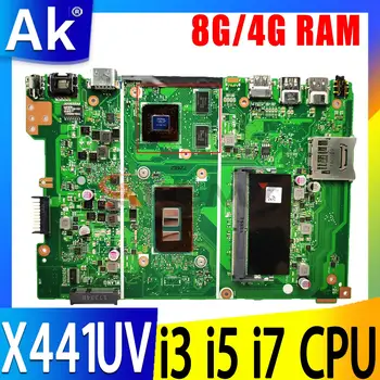 X441UV Материнская плата ноутбука 4405U I3 I5 I7 6-го поколения процессор 7-го поколения 4 ГБ 8 ГБ оперативной памяти Для Asus X441U X441UQ X441UR X441UB A441U материнская плата
