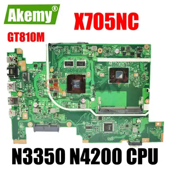 X705NC Материнская плата Для ASUS Vivobook 17 X705NC Материнская плата ноутбука X705N X705NA X705 W/N3350 N4200 CPU GT810M/UMA 100% Протестирована