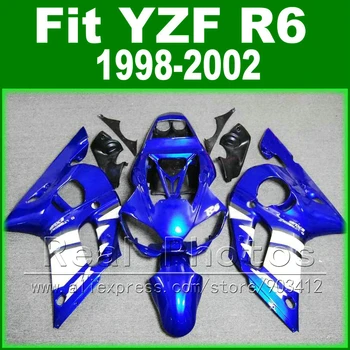 Абсолютно новые обвесы для YAMAHA R6 обтекатель 1998 1999 2000 2001 2002 roylblue и черный подходят для YZF R6 обтекатели 1998-2002