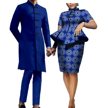 Африканские пары, костюмы-рубашки дашики с длинными рукавами, Женские платья из воскового хлопка с принтом в стиле пэчворк и мужская одежда