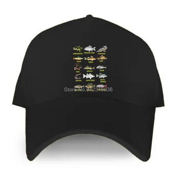 Виды пресноводных рыб, бейсбольная кепка для рыбаков, Мужская Мода, Регулируемые Кепки для отдыха, Шляпа Унисекс, теннисные шляпы