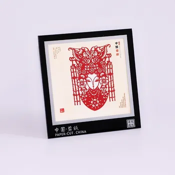Вырезанная из бумаги картина Китайские характеристики маленькие подарки подарки в китайском стиле ручной работы вырезанные из бумаги цветы на окне украшения для дома