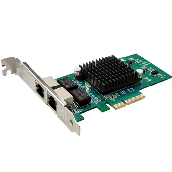 Гигабитная серверная сетевая карта PCI-E X4 82576, двухпортовая сетевая карта 10/100/1000 Мбит/с, настольная сетевая карта