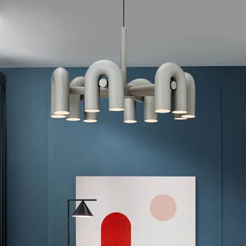 Дизайнерский светодиодный подвесной светильник в стиле ар-деко, люстра Nordic Cirkus Для спальни, гостиной, ресторана, Офиса, Регулируемый Подвесной Светильник