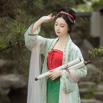 Династия Сун Ханьфу, Традиционное платье Ханьфу в Китайском Стиле, Женский Элегантный Древний Костюм, Восточный Ретро-Сказочный Набор