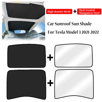 Для Tesla Модель 3 2021-2023 Складной передний задний люк солнцезащитные козырьки Лобовое стекло люк в крыше Пряжка Стеклянная крыша солнцезащитный козырек Солнцезащитный крем
