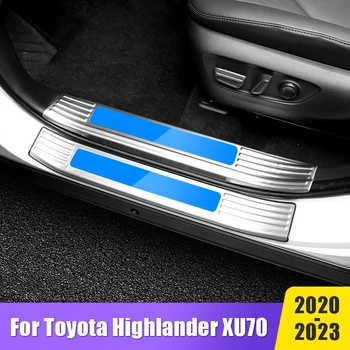 Для Toyota Highlander XU70 Kluger 2020-2023 Нержавеющая Наклейка На Порог Автомобиля С Защитой от ударов, Накладка На Педали, Защитная Крышка