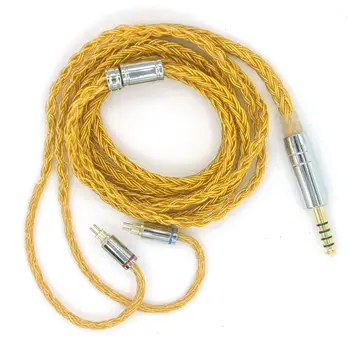 Золотой 3,5 4,4 сбалансированный кабель обновления mmcx 0,78 универсальный однотонный аудиокабель для наушников ie80 QDC se846