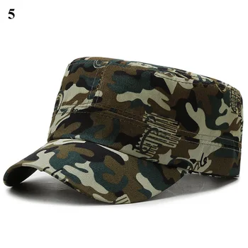Камуфляжные боевые кадетские военные шляпы, Женские Мужские бейсболки с плоским верхом, Дышащие Регулируемые Спортивные Рыболовные кепки, Тактические шляпы
