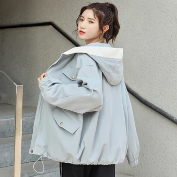 Комбинезон Весенне-осенняя одежда для девочек, Новая одежда для младших школьников в корейском стиле, Свободная Повседневная Тонкая Верхняя одежда, одежда