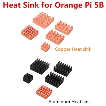 Комплект радиаторов пассивного охлаждения Orange Pi 5B из медного радиатора из алюминиевого сплава/меди для Orange Pi 5B