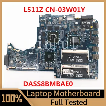 Материнская плата CN-03W01Y 03W01Y 3W01Y Для ноутбука XPS 15Z L511Z Mmotherboard DASS8BMBAE0 с процессором SR04G I5-2410M 100% Полностью Протестирована В хорошем состоянии