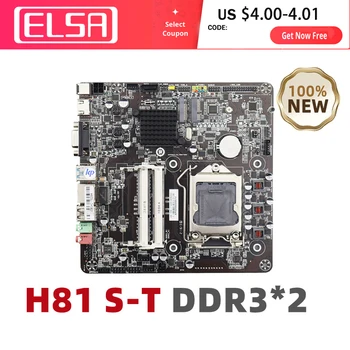 Материнская плата ELSA H81 D3S-T Mini ITX LGA 1150 с двухканальной поддержкой DDR3 Core i3/i5/i7 Pentium Celeron 4th Gen CPU для компьютерных игр
