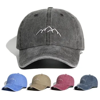 Модная бейсболка для женщин и мужчин из промытого хлопка в стиле ретро, вышитая шляпа, уличные повседневные солнцезащитные кепки Snapback Hats