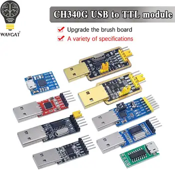 Модуль CH340 USB to TTL Обновление CH340G загрузка небольшой пластины для проволочной щетки STC плата микроконтроллера USB to serial вместо PL2303