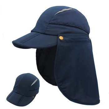 Мужская Женская летняя шляпа с солнцезащитным козырьком, быстросохнущая дышащая защитная кепка для рыбалки с широкими полями и съемным клапаном на шее