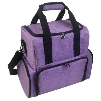 Портативная сумка для хранения Лака для ногтей, сумка С плечевым ремнем, Съемный Разделитель, Дорожный многофункциональный чехол для переноски, сумка