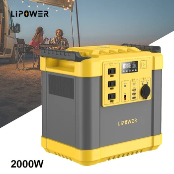 Портативная электростанция Lipower 2000w Camping Power station Lifepo4 Для Зарядки Аккумулятора От Солнечного генератора
