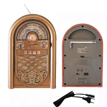 Портативное радио в стиле ретро, Bluetooth, динамик, AM FM SW, 3-полосное радио, уличный беспроводной музыкальный Mp3-плеер, поддержка USB TF, встроенный аккумулятор