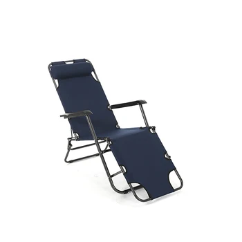 Походный стул для вечеринки в парке на открытом воздухе, удлиненный шезлонг с двойной трубой, Складной металлический материал, удобный для переноски, прочный и долговечный