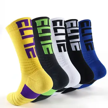 Противоскользящие носки для тренировок на открытом воздухе, Футбольные носки, Спортивные носки, Мужские баскетбольные носки, Футбольные носки средней длины