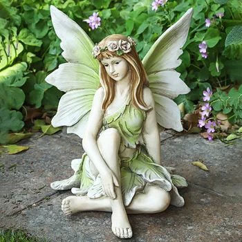Садовая девушка цветочная фея украшение дома украшение виллы ремесла статуя из смолы украшения декор комнаты фея
