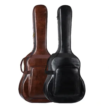 Сумка для гитары, рюкзак для народной гитары, Утолщенные Плечи, водонепроницаемая противоударная сумка из искусственной кожи, 40-41 Дюймовая сумка для переноски